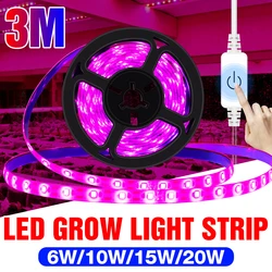 Full Spectrum LED Grow Lamp USB Plant Light Strip 5V Phytolamp Bulb 2835 SMD LED  Phyto Tape For Flowers Hydroponics Plant Lamp