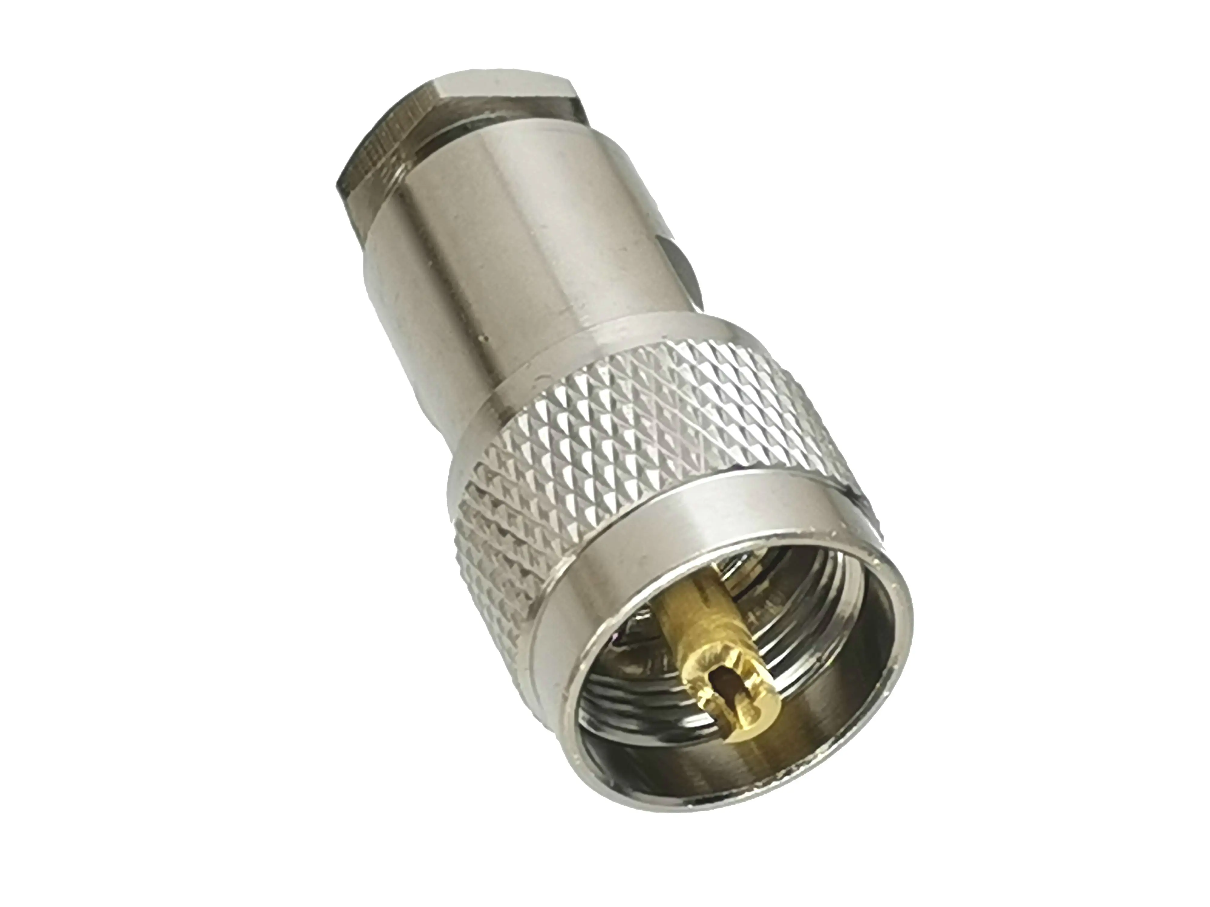 1Pcs Connector UHF PL259 Male plug Clamp RG58 RG142 LMR195 RG400 RF Adapter Coaxial High Quanlity