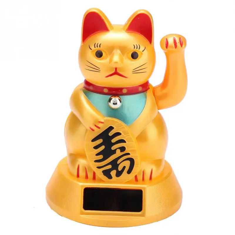 

Chinese Lucky Cat Wealth Waving Hand Cat Maneki Neko Welcome Golden Feng-Shui Maneki Neko Lucky Cat Waving Cat Car Ornament