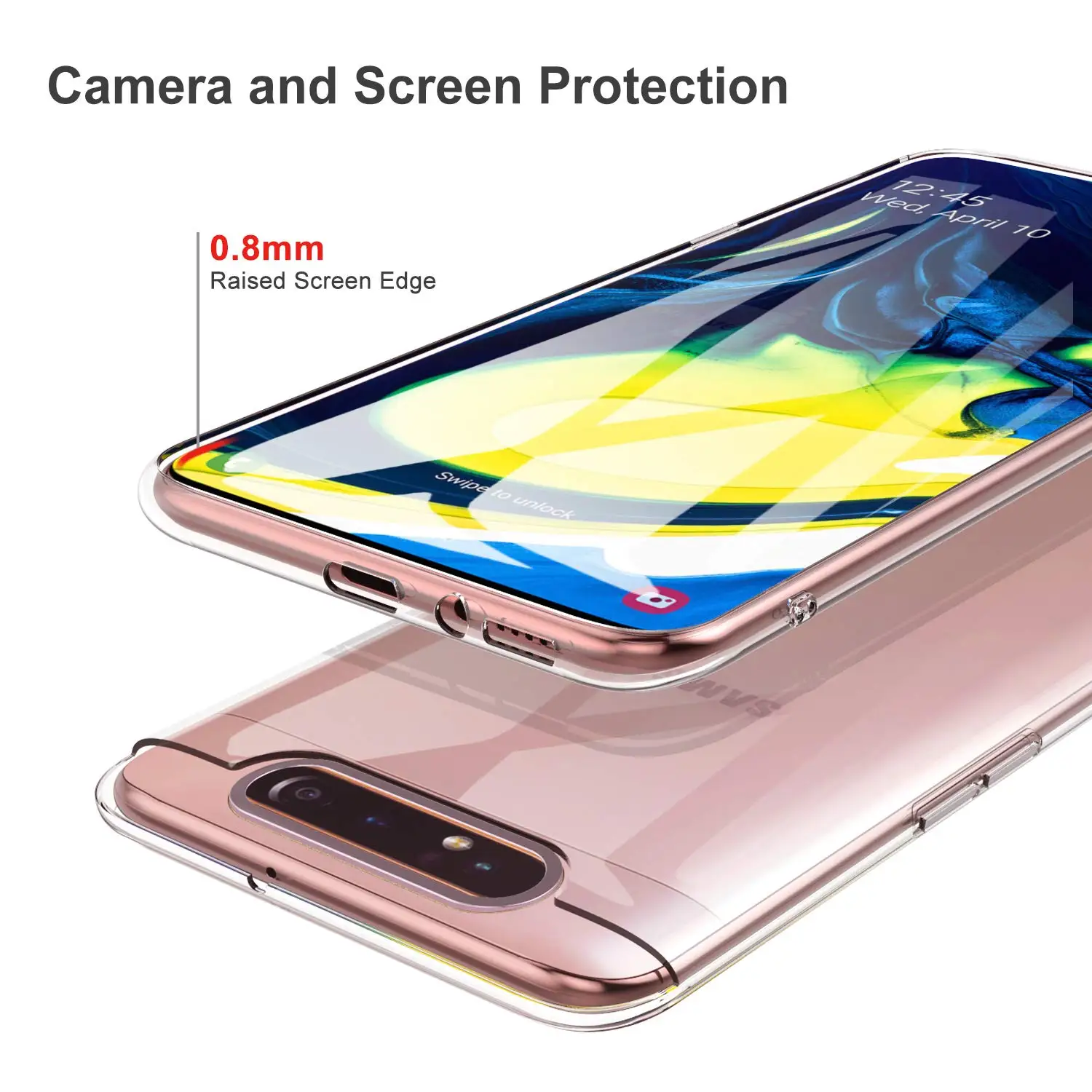 Transparent Silicone TPU Case for Samsung Galaxy A80 A90 5G Mobile Phone Back Cover 360 Protective SamsungA80 2019 Clear Fundas