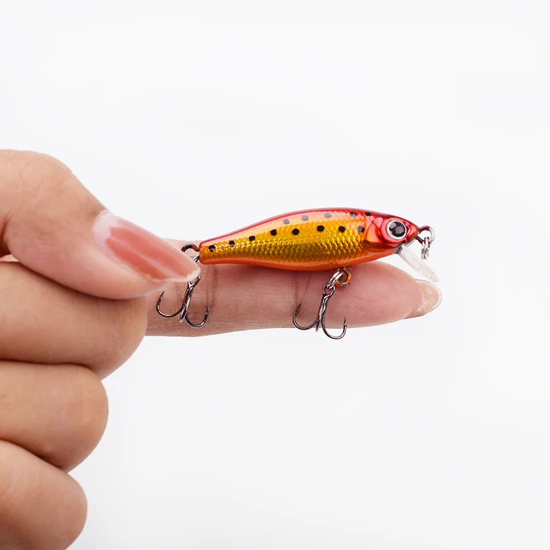 Woblery Jerkbait 4.8cm 3g twarde Mini przynęty małe Minnow przynęty wędkarskie crankbait Bass świeże słonej wody Tackle tonący przynęta