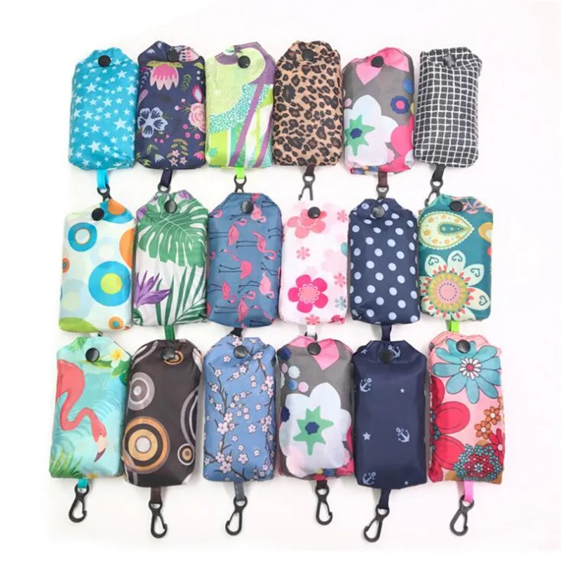 1PCS Foldable Shopping Storage Bags for Groceries Recyclable Grocery Tote Pouch Eco-Friendly Heavy Duty Washable Shopping Bag