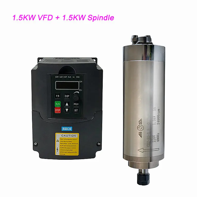 CNC Spindle Motor VFD Inverter 800W 0.8KW 1.5KW 2.2KW 3.0KW 4.0KW Variable Frequency Drive DIY CNC Engraving Machine Shaft