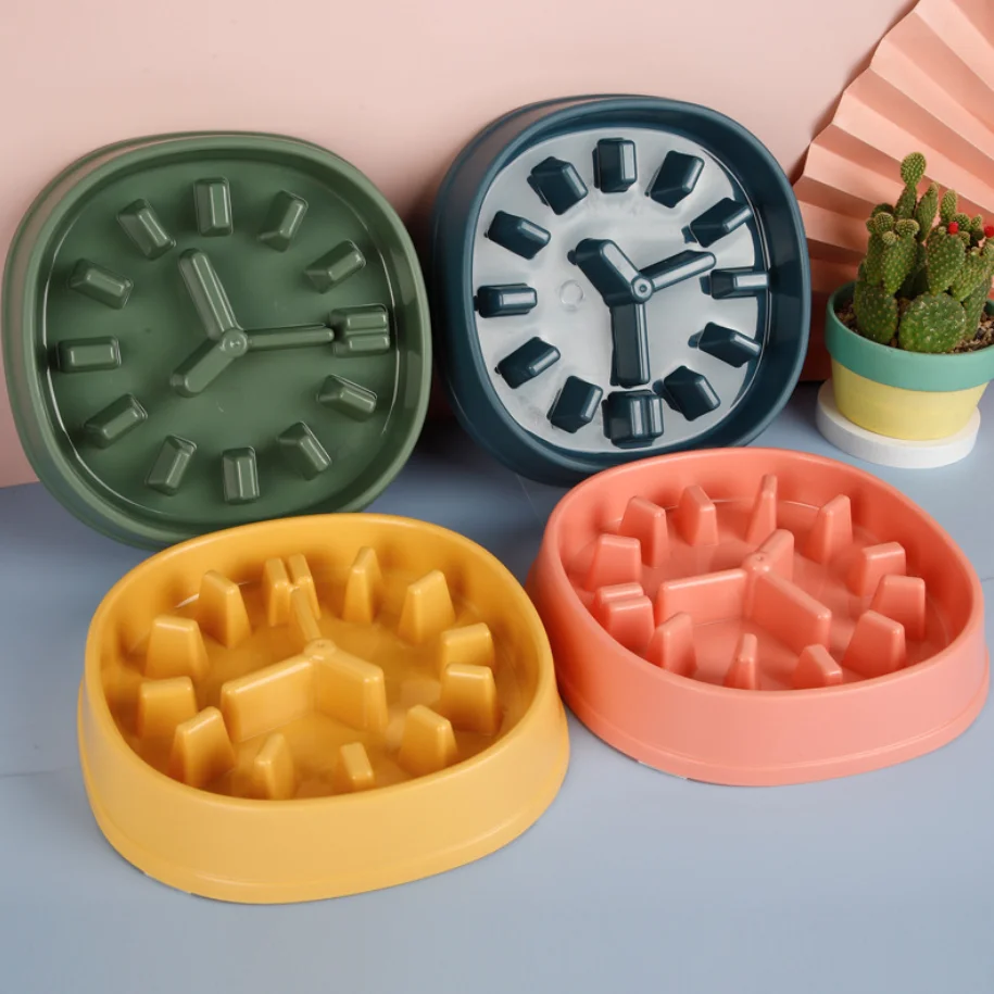 2021 Dog Slow Feeder Pet Cat Feeding Food Bowls Puppy Slow Down Eating Feeder Dish Bowl Prevent Obesity Anti Choke Dogs Bowls