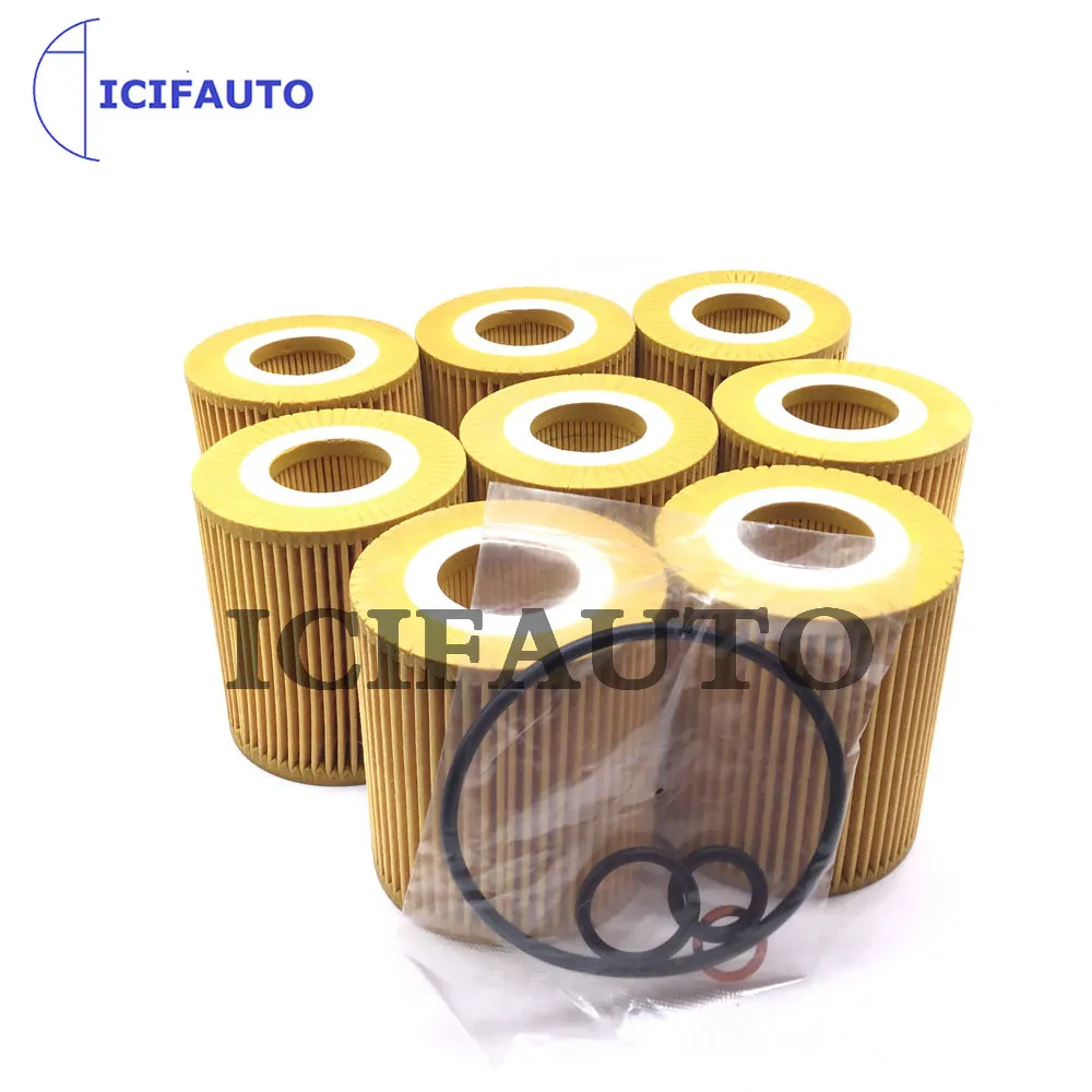 8X Engine Oil Filter with Gasket Kit for BMW 1 3 Series X3 Z4 120i 118i 116i  HU8152X 11427619232 11427501676 11427508969