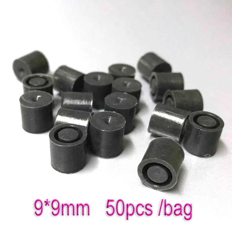 Black Electrode Tube Rubber Seal Stopper 9*9mm for 0.2mm to 3.0mm for EDM Drilling Machine Parts