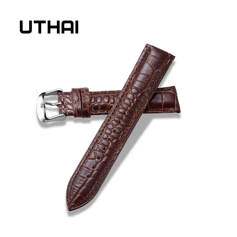 UTHAI Z22 New Watch Accessories Watch Bracelet Belt Soft Genuine Leather Watch Band Watch Strap 16 18 20 22 24 mm Watchbands