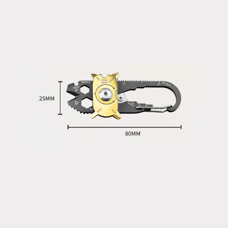 20 in 1 stainless steel wrench screwdriver EDC outdoor portable small tool multi-functional key chain