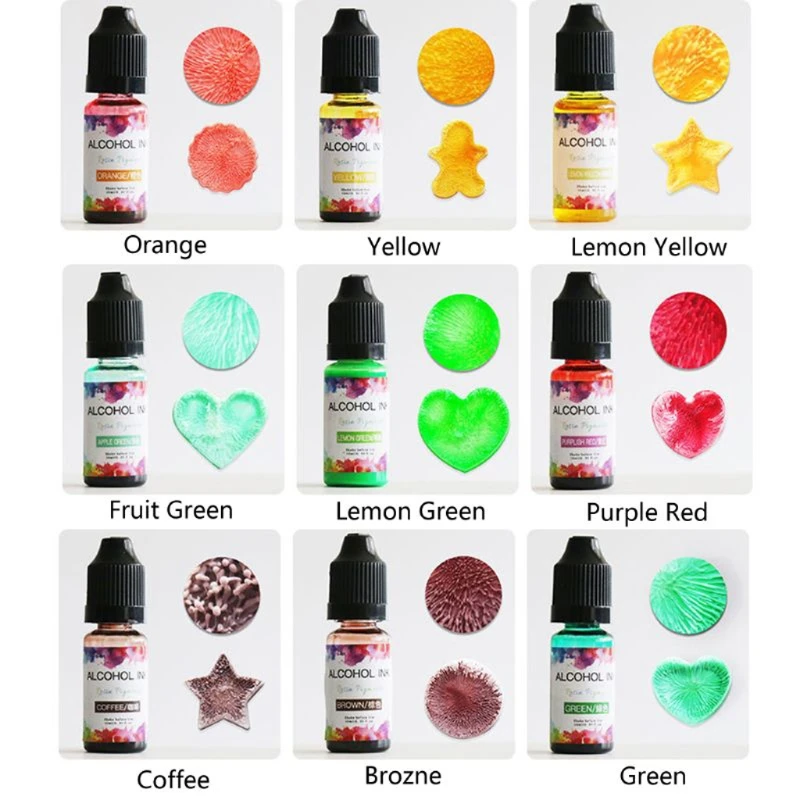 26Pcs High Concentrated Alcohol-Based Ink Pigment Epoxy Resin Paint Colour Dye for Resin Coaster Making Jewelry accessories