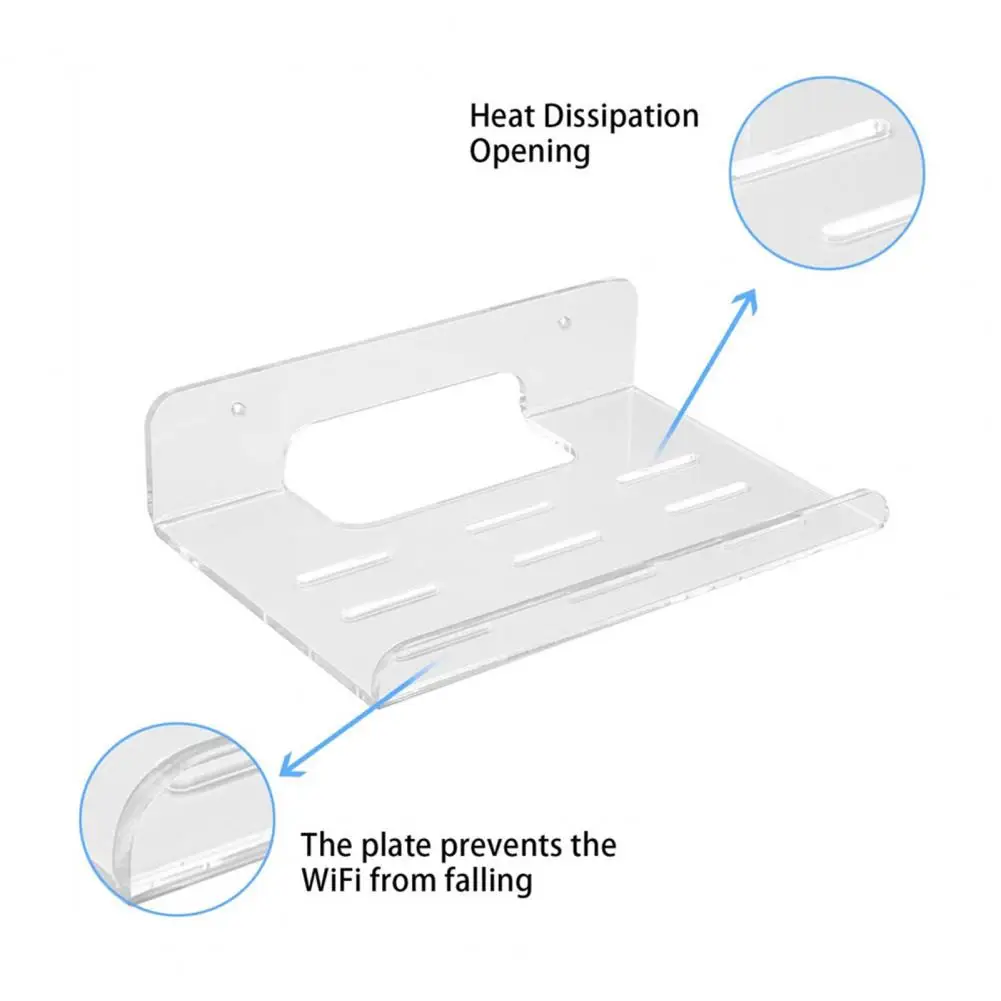 WiFi Router Halterung Multifunktionale Klar Acryl Wireless Router Wand Hängende Lagerung Regal für Wohnzimmer