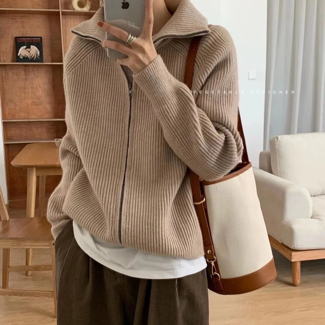 New Oversize Womens Sweaters Autumn Vintage Cardigans Loose Winter Sweater Knitted New Women Cardigan Knit Button Loose