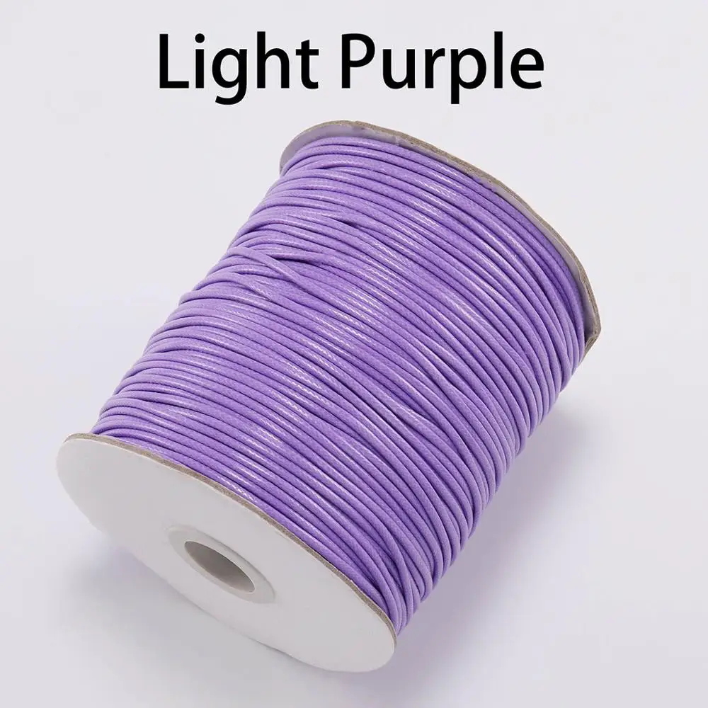 10m/lot 0.5-2.0mm Leather Line Cotton Waxed Cotton Cord Thread String Strap Necklace Rope Bead For Jewelry Making DIY Bracelet