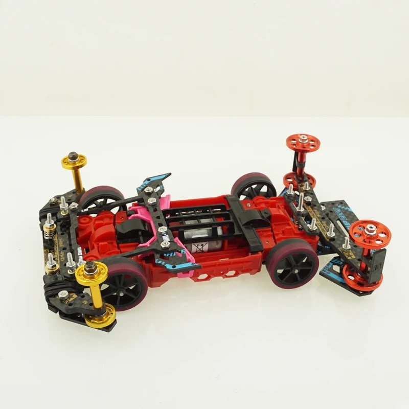 homemade/original tamiya mini 4wd racing car MS/MSL chassis swing fish car pivot set Inner Suspension AT front and spring rear