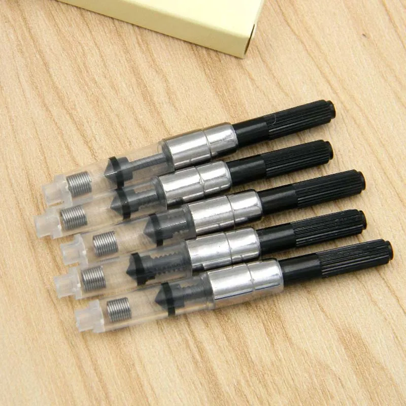 10 PC Fountain Pen Refill Tinta Converter Pompa Cartridge Hitam