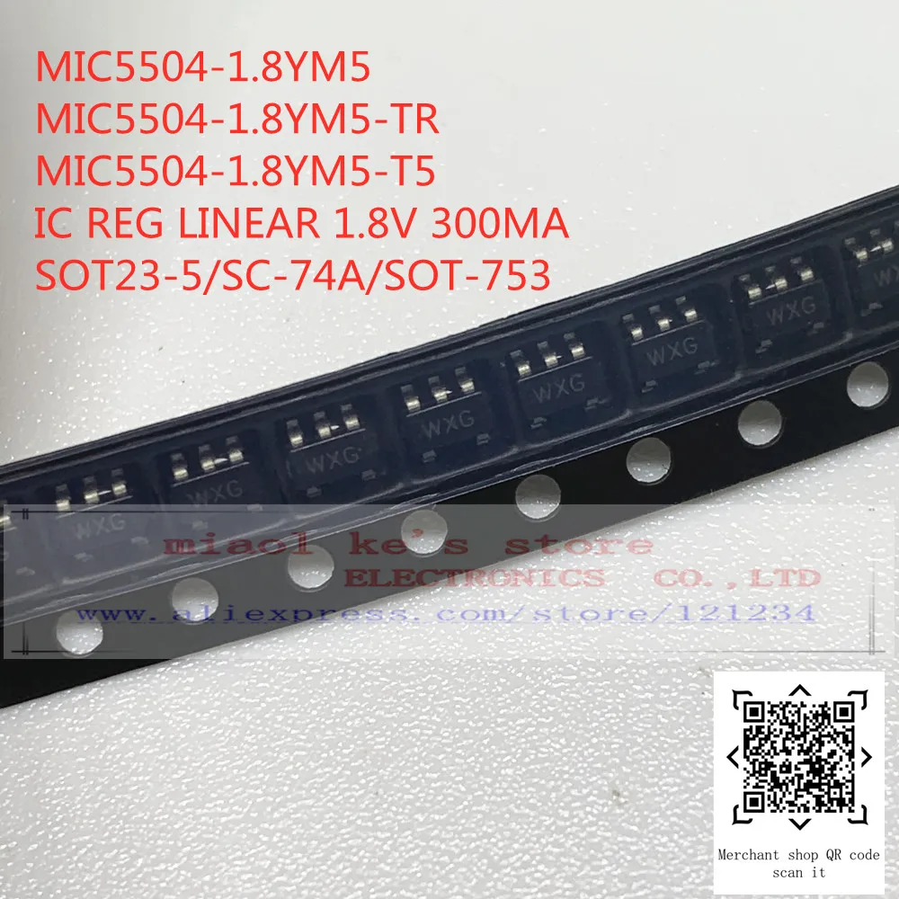 

[10 шт.] MIC5504-1.8YM5 MIC5504-2.5YM5 MIC5504-2.8YM5 MIC5504-3.0YM5 MIC5504-3.3YM5 - IC REG LINEAR 300MA SOT23-5/SC-74A/SOT-753