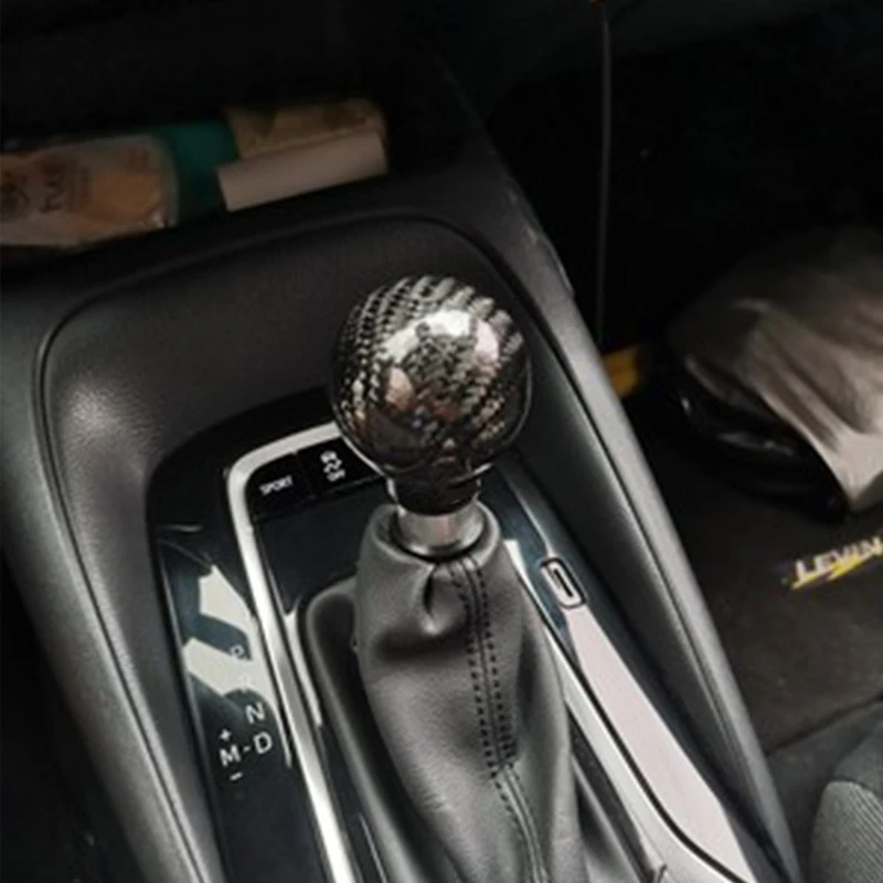 Automatic Gearbox Handles Gear Shift Knob Stick Lever Head Handball Carbon Fibre for Honda civic Accord FIT Press down to unlock