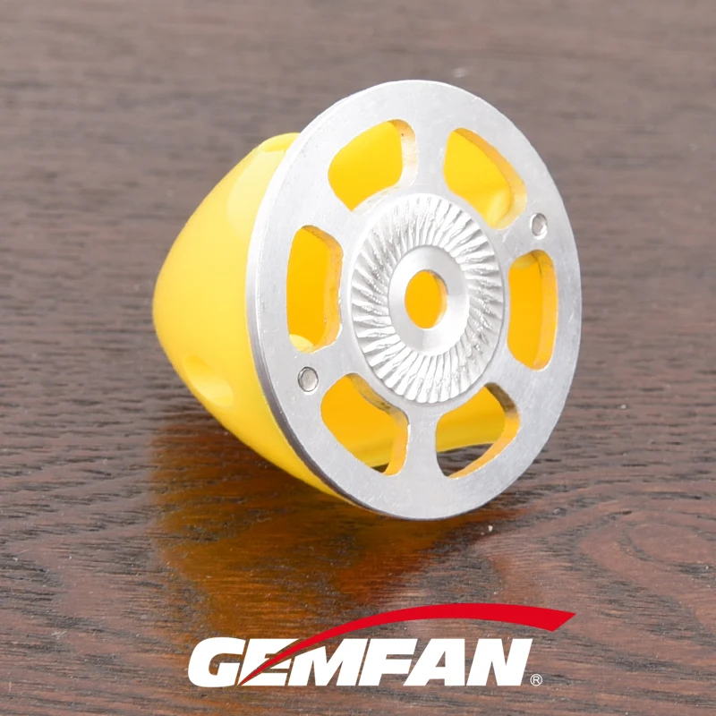 Gemfan-Spinner de plástico con Base de aluminio, cubierta de hélice de 2 palas para avión, 38mm, 45mm, 51mm, 57mm, 63mm, 70mm, 75mm