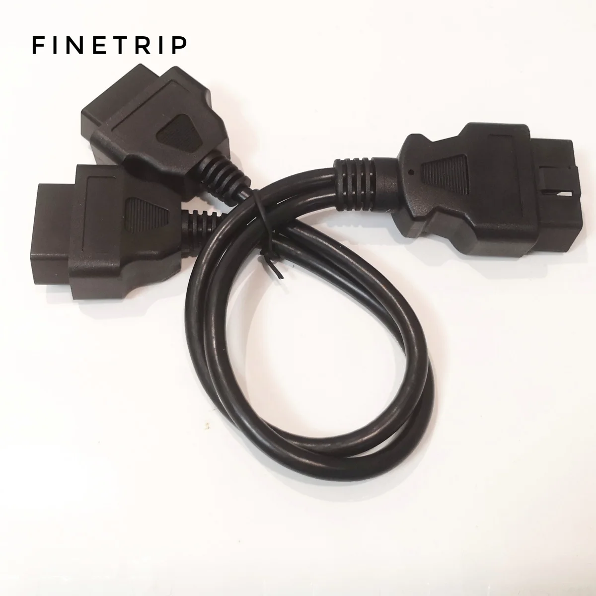 15% Off 30CM OBD2 16 Pin Cable Extension Splitter Male to Dual Female Y OBD 16Pin Cable 1-2 OBD Connector adapter