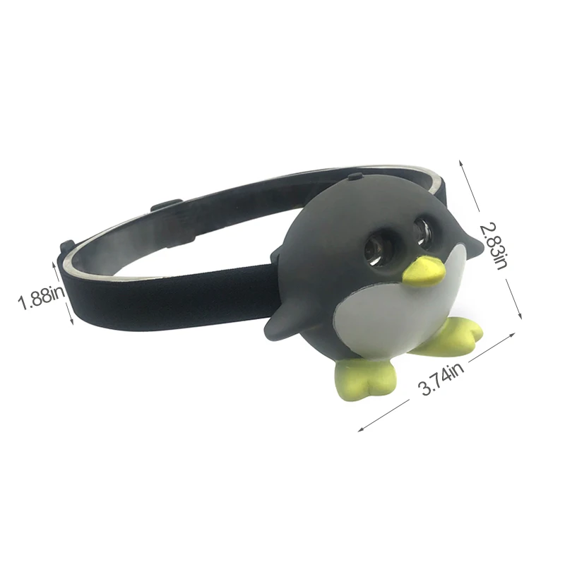 Bel bambino LED faro AAA batteria forma animale simpatico faro torcia sulla testa per ragazzo ragazza campeggio regalo creativo per bambini