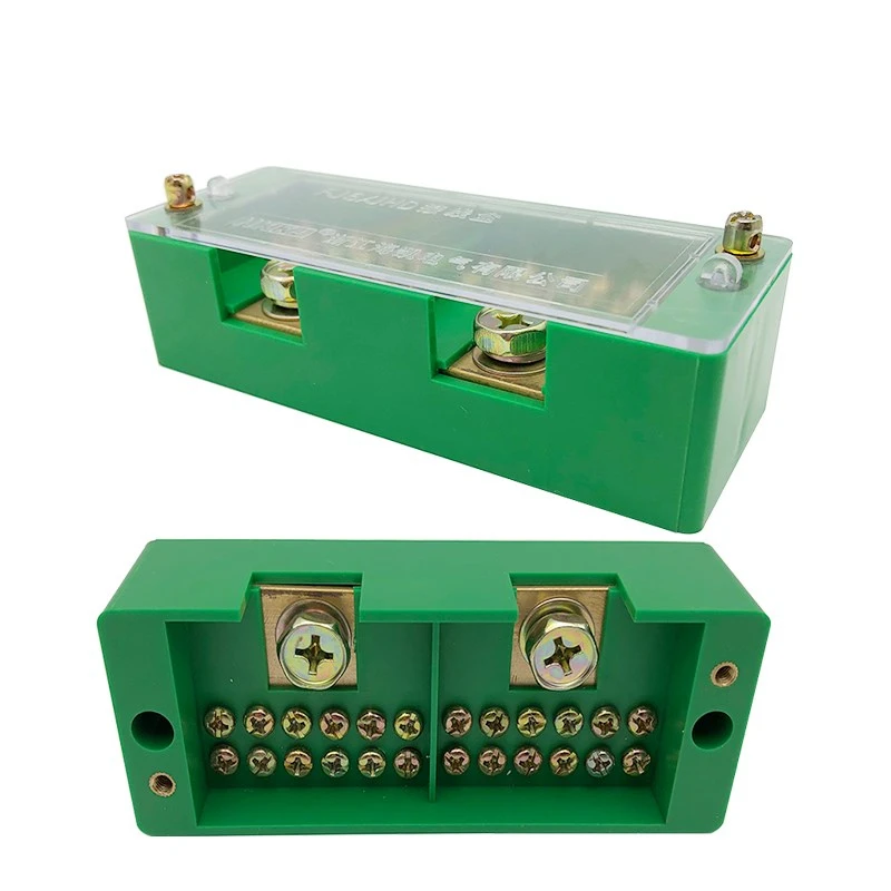 Two-in and twelve-out terminal block junction box 2-in and 12-out household zero-fire wire branch wiring and wire terminal row