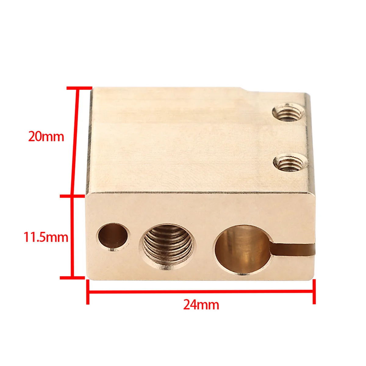 真ちゅう/アルミニウム製の火山ヒーターブロック,3Dプリンター用スペアパーツe3D hoend v6押出機pt100