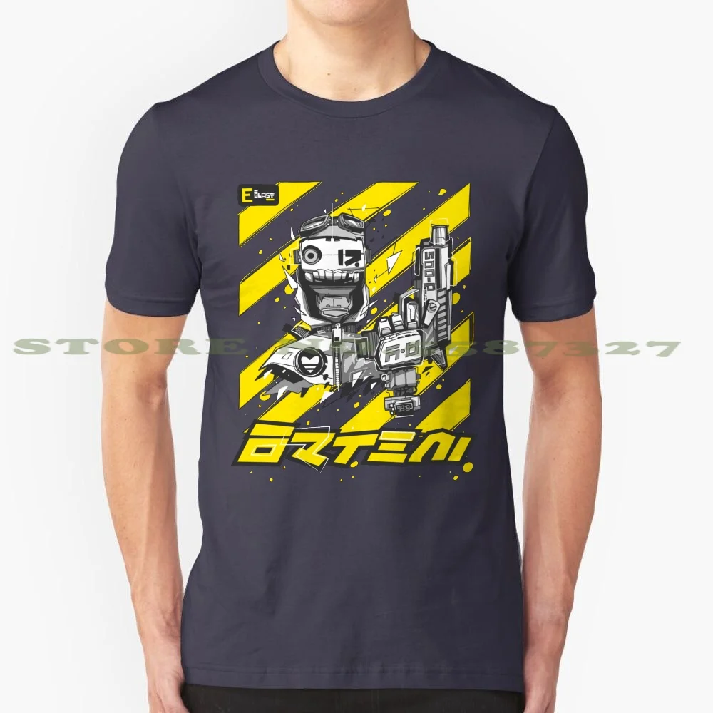 Blaster 100% Pure Cotton T-Shirt Cartoon Comics Robots Futuristic Logo Graffiti Vector