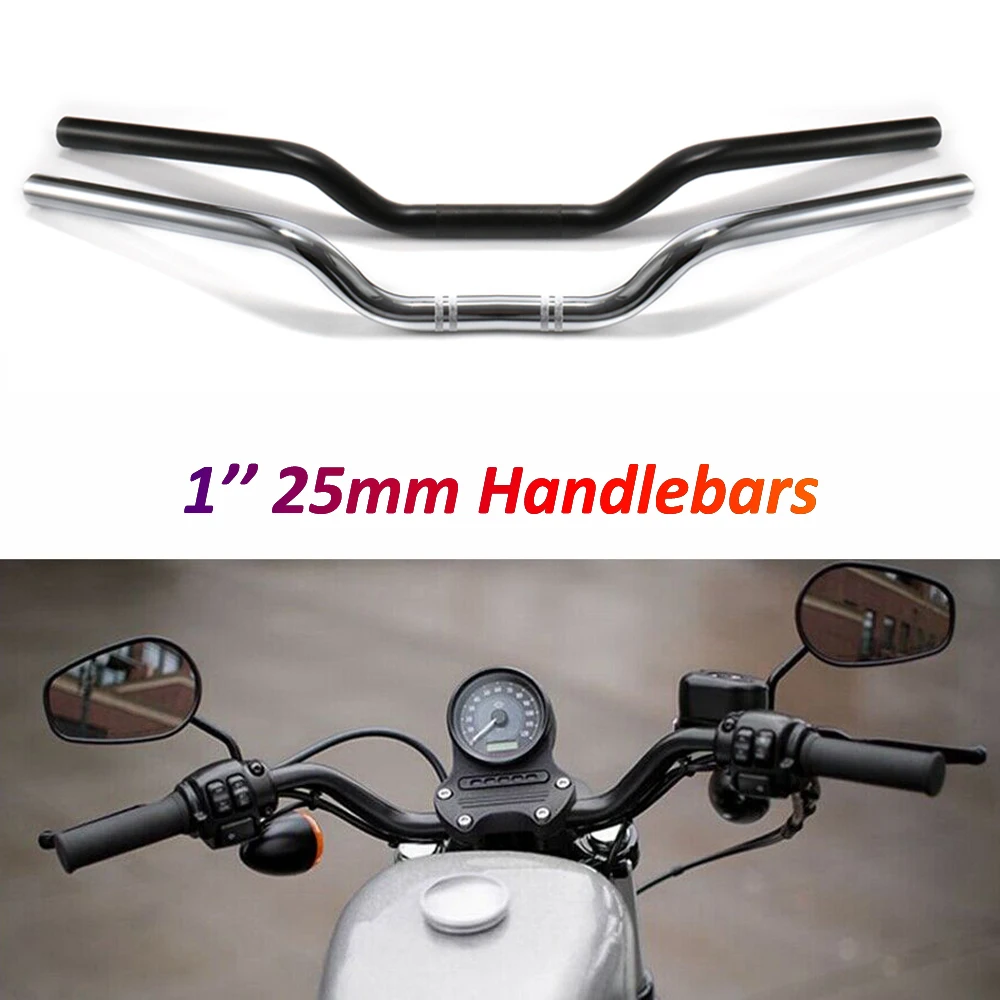 

Motorcycle 25mm Handlebar for Harley XL883 1200 Motorbike Modified Bar Scooter Classic Handle Bar Retro Steering Wheel