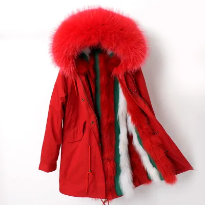 

Top brand Winter Genuine New Fox Fur Liner Parkas high quality