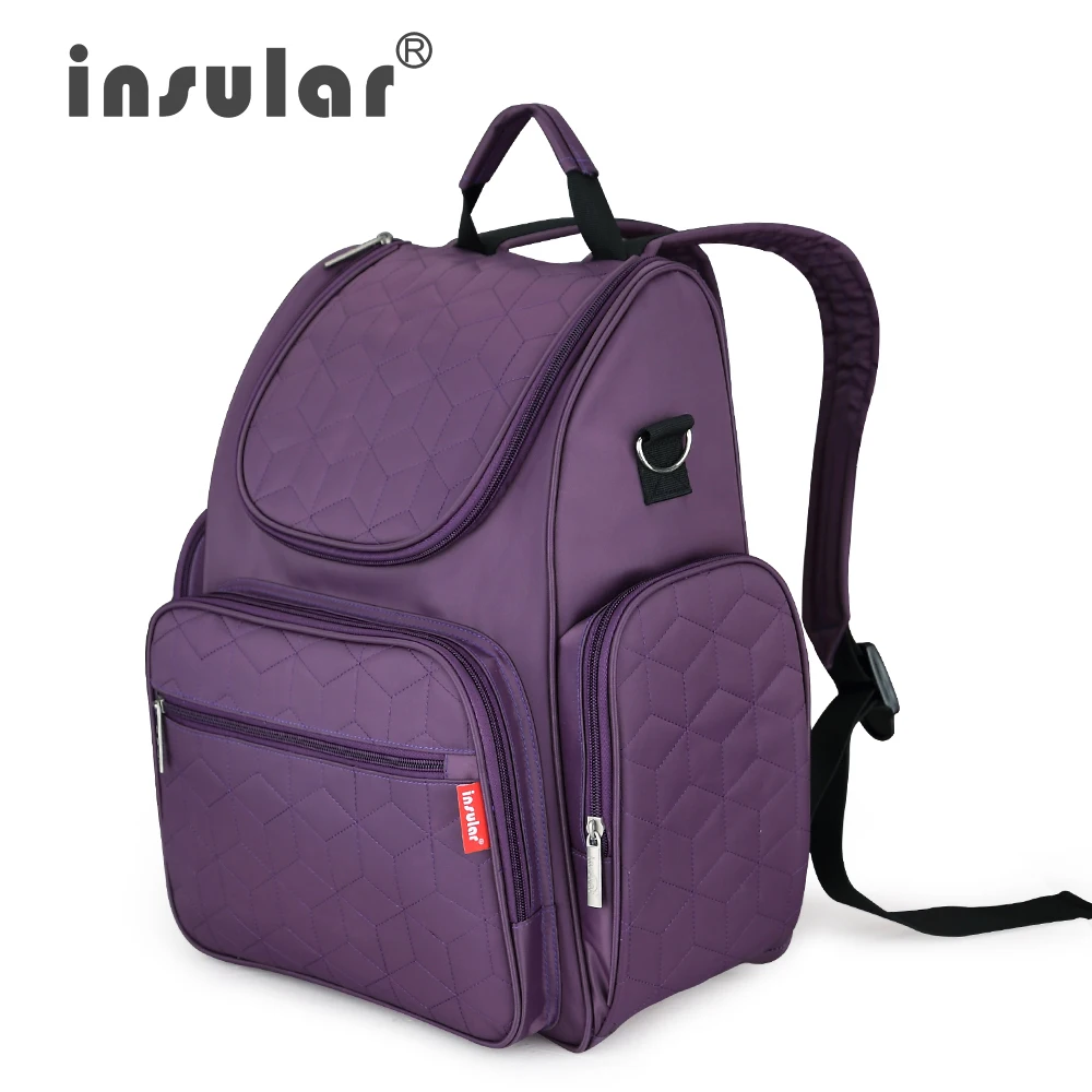 Insular Elegant Baby Diaper Backpack Nappy Stroller Bags Multifunctional Maternity Travel Changing Bag For Mommy Women Backpacks