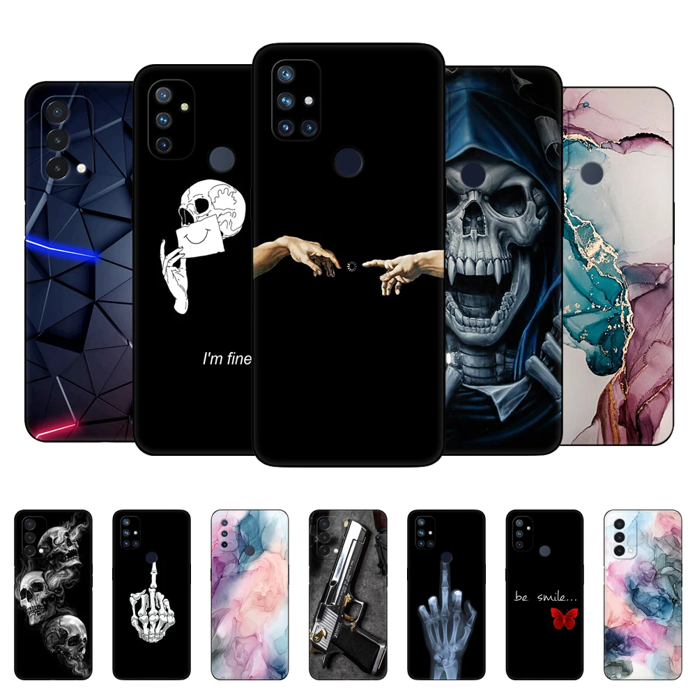 For OnePlus Nord N100 N10 5G N200 5G Case Back Phone Cover For One Plus Nord N10 5G N100 4G Silicon Soft Bumper black tpu case