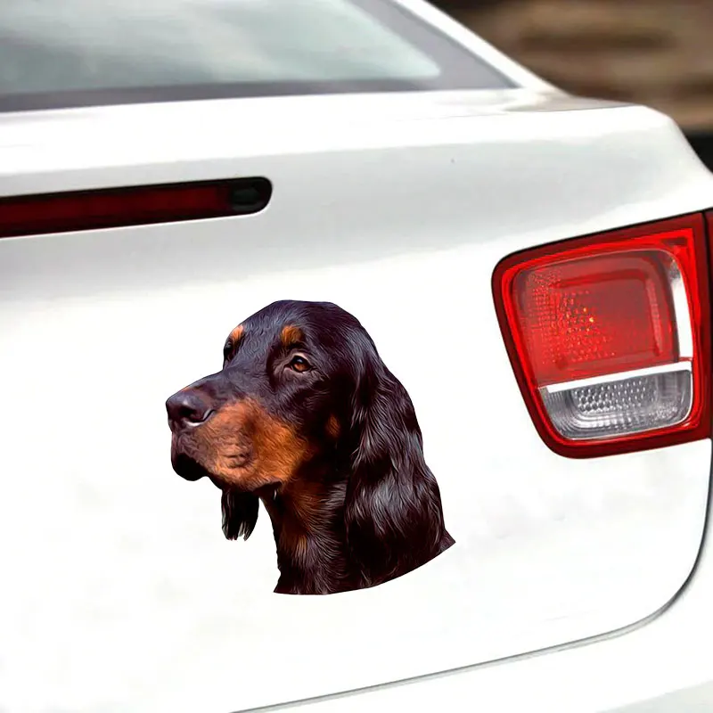 PVC-0160# Various Sizes Self-adhesive Decal Gordon Setter Dog Car Sticker Waterproof Auto Decors on Bumper Rear Window