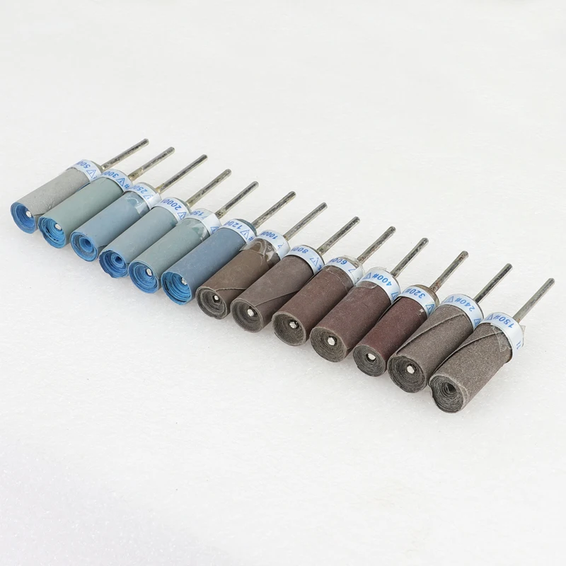 HOT Sale Professional 13pcs Cylinder Sandpaper Rod Electric Polishing Grinding Head Sandpaper Rod Jewelry Making Tool