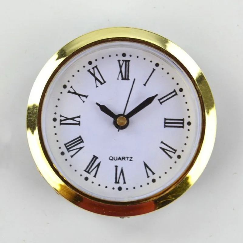 

Gold Rim Diameter 50MM Insert Quartz Clock for Built - in Insert Clock Head DIY Desk Clock WJ908