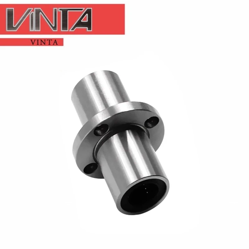 Intermediate circular flange bearing LMFC/LMFM/8 1012 16 20 25 30 40LUU Linear bearings guide pulley rolamentos CNC