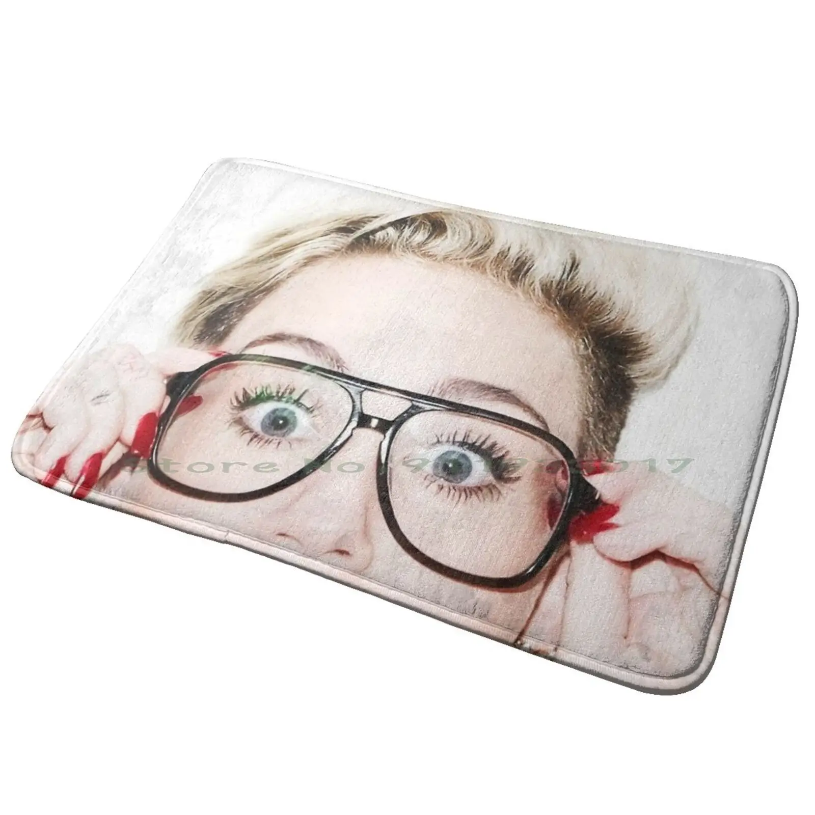 Naughty Glasses Miley Entrance Door Mat Bath Mat Rug Gloomy Bear Blood Emocore Scenecore Scemo Gothic Scene Kid Emo Kid Emo