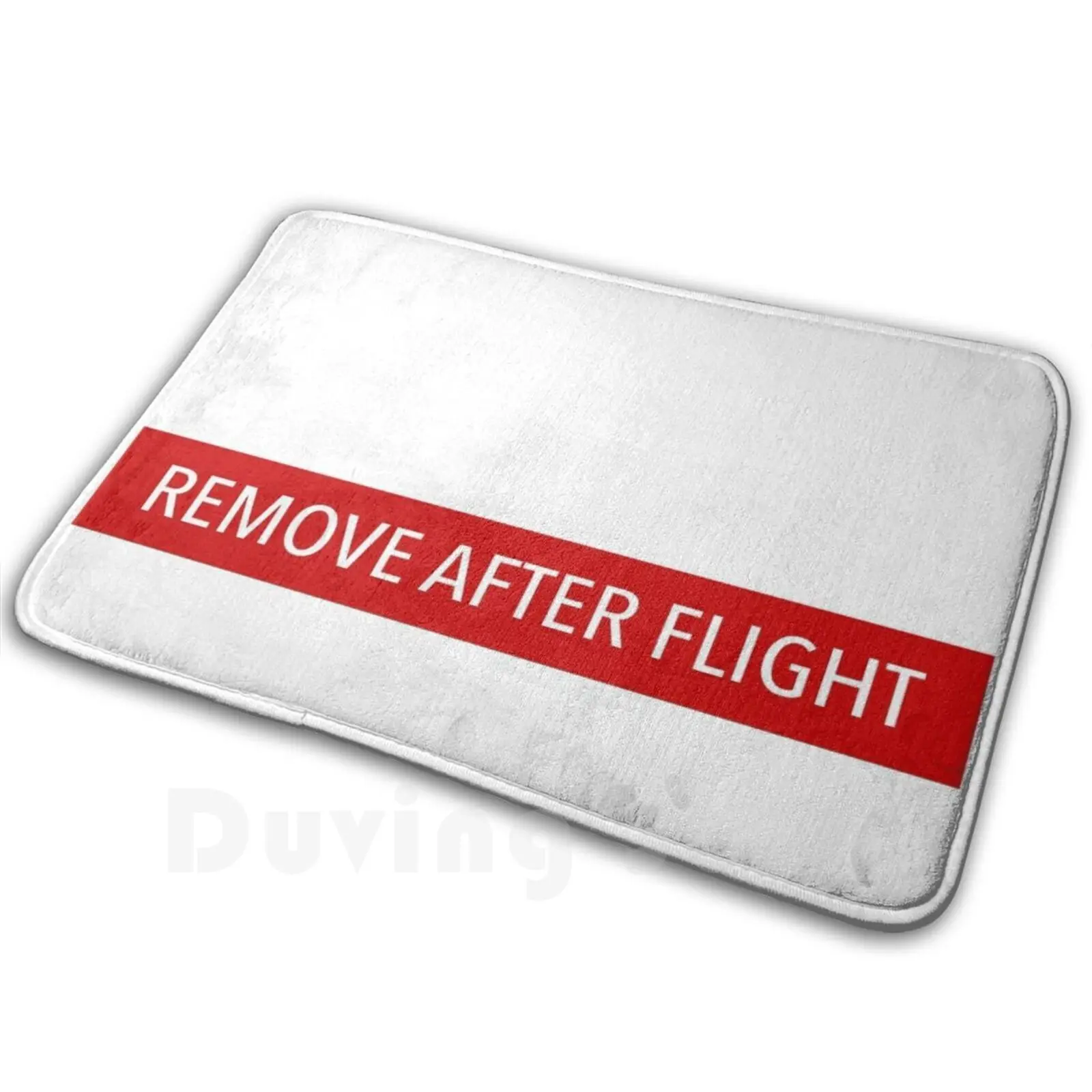 Quitar después del vuelo (rojo/blanco) alfombra alfombra cojín suave vuelo de aviación seguridad volar etiqueta de vuelo