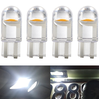 4 X 194 W5W 12V Led T10 Car Light COB Glass 6000K White Auto Automobiles License Plate Lamp Dome Read DRL Bulb