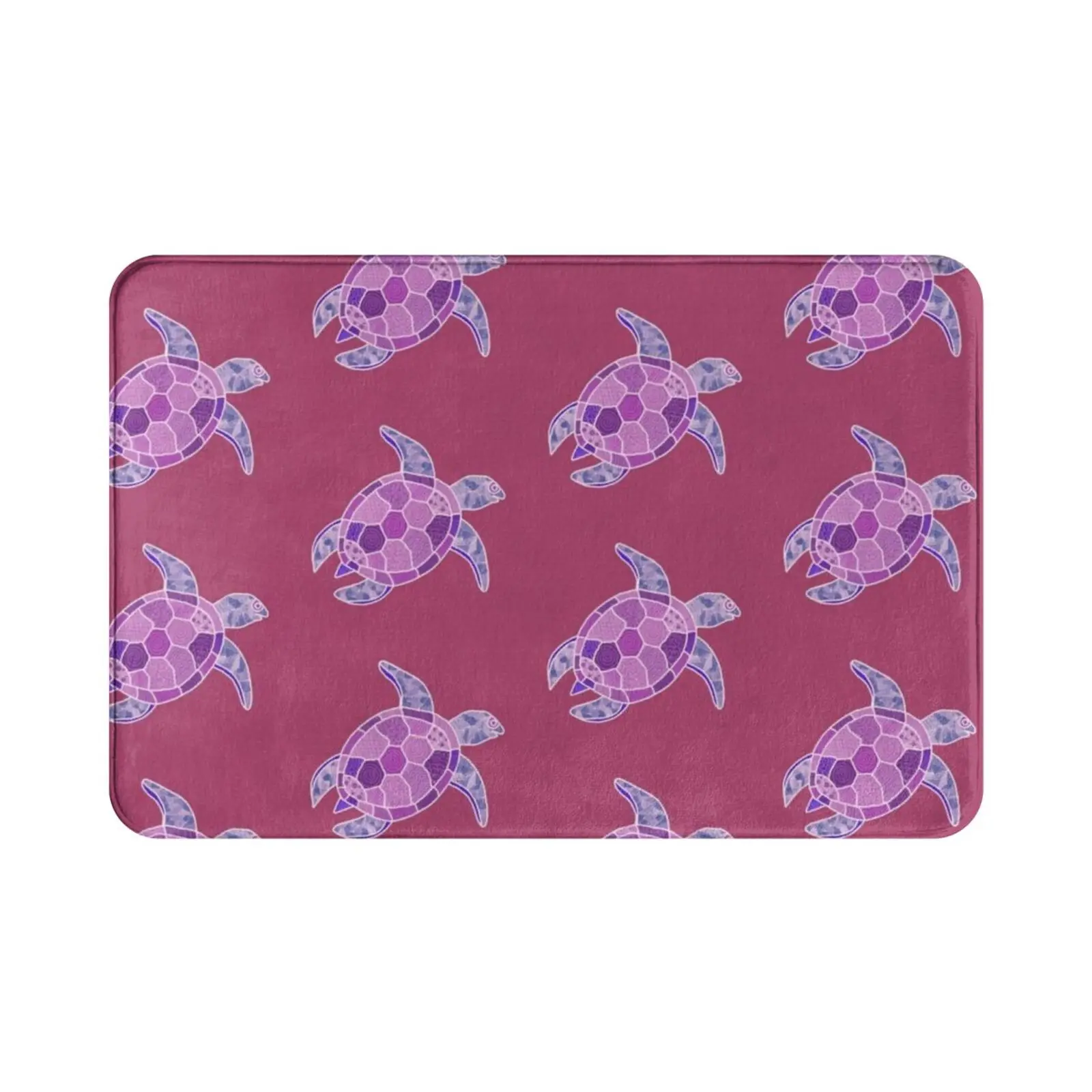 Turtle Aesthetic 3 Carpet Mat Rug Cushion Soft Non-Slip Water Turtle Aesthetic Hand Drawn Purple Laptop Teen Cheap Case