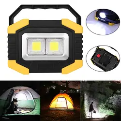 High power AA Battery working lamp side led flashlight and double COB Lantern also Portable LED flood light for car repairing