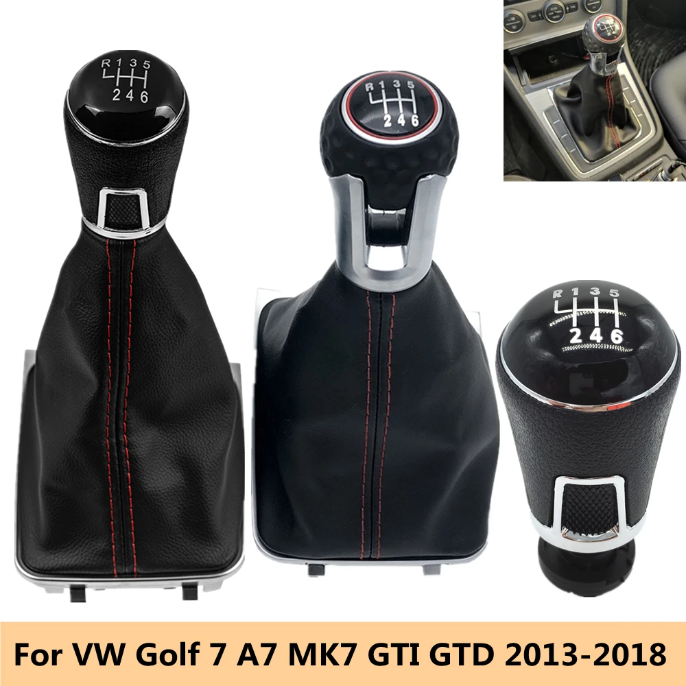 ClaBoot-Pommeau de levier de vitesse de style de voiture, étui de protection, collier pour VW Volkswagen, Golf 7, A7, MK7, GTI, GTD, 2013, 2014,