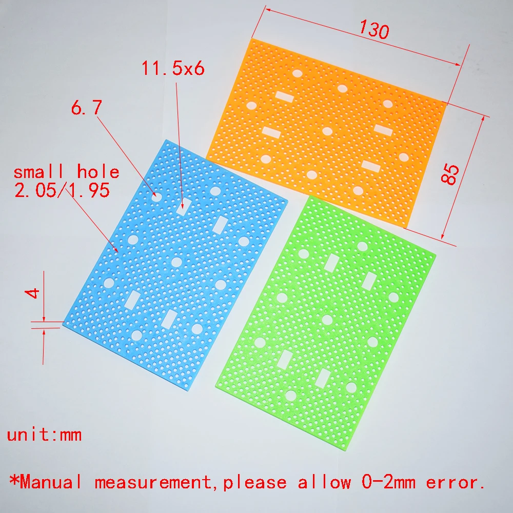 1/10pcs 85x130mm plastic panel dron rc car plane robot kids toys for boys diy baby accessories montessori juguetes nero