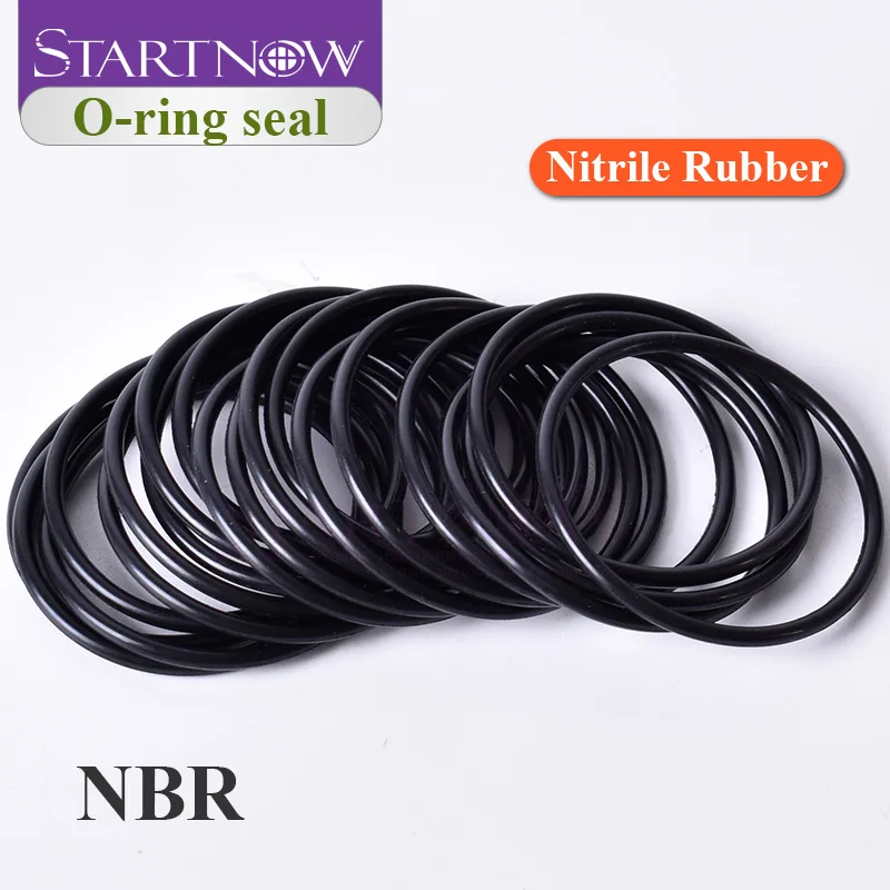 Startnow 10Pcs/Lot FKM Laser Head Nitrile Rubber Ring VMQ NBR O-ring Precitec WSX Raytools Laser Cutting Machine Sealing Ring