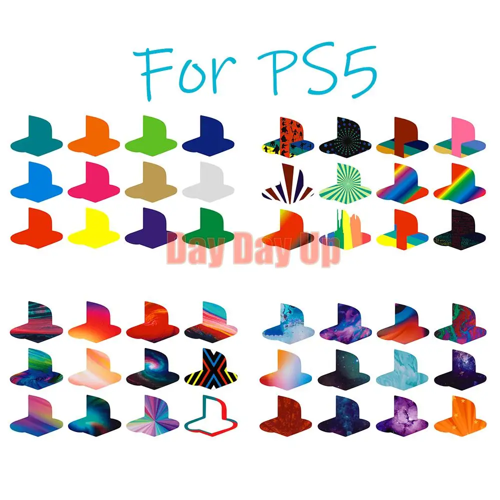 

100sets Game Host Colorful Logo Skin Sticker Decal Film Accessories for PS5 Console Controller Shell Decorative Stickers