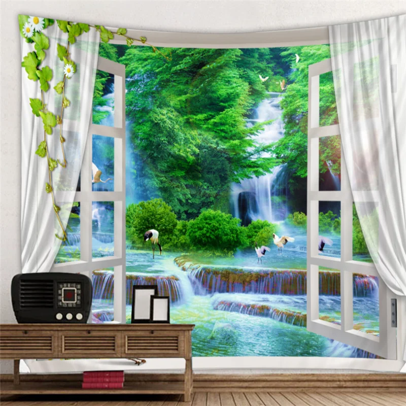 

beibehang papel de parede Custom wallpaper 3d high-end window curtains landscape scenery 3D TV background wallpaper papier peint