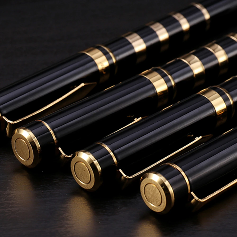 metal Portable Trim OFFICE BLACK GOLDEN 0.5MM 1.0MM gift Fountain Pen