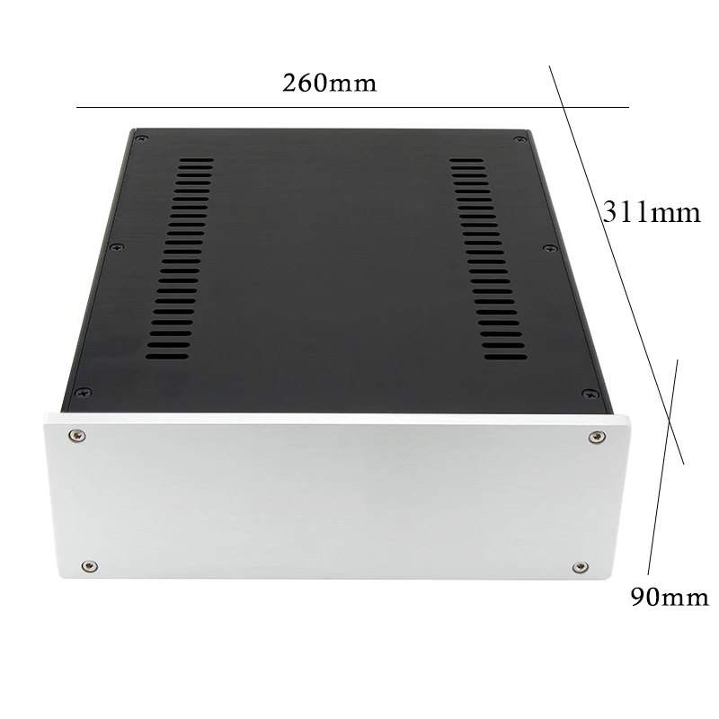 Aluminium chassis 2609 für Volle Aluminium Verstärker fall Mini AMP Shell Preamp Box NETZTEIL Gehäuse 260*90*311mm