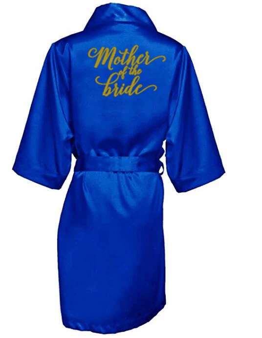 sexy Royal blue robe kimono bridal pajamas wedding robe bridesmaid matron maid of honor sister mother of the bride robes