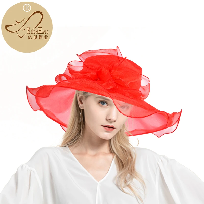 2023 Derby Hats for Women Kentucky Organza Lady Fascinator Hats Organza Church Hats S10-4045