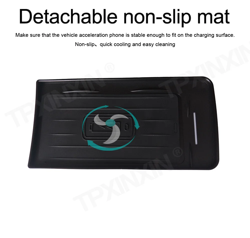 QI Car Wireless Charger For Range Rover Sport 2018 2019 Intelligent Infrared Fast Wireless Charging Car Phone Holder For Iphone