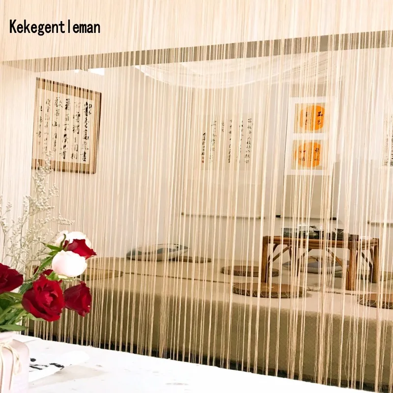 Decorative 3x2.6m string curtain line curtain room divider home decoration window valance